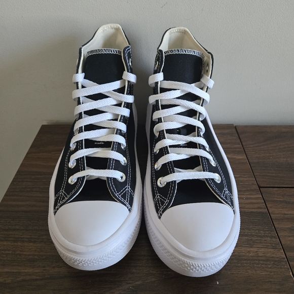 Converse CTAS Move HI Shoes Womens Size 9.5 Black Natural Ivory White 568497C - Picture 6 of 9